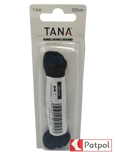 Sznurowadła TANA okrągłe bawełniane 120 cm - czarne #1