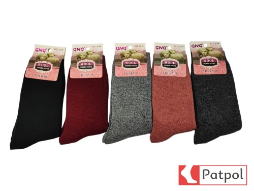 Skarpeta damskie WOOL Thermo GNG (cieńsza) (Wzór 2) #1