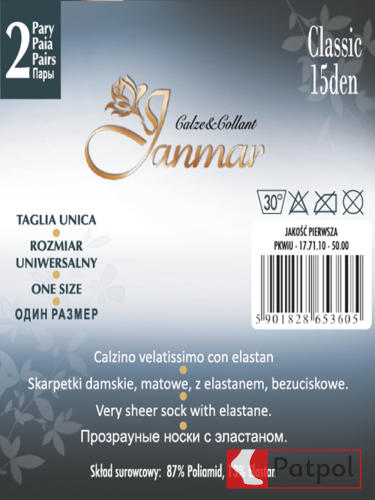 Skarpetki Lycra 15 den 2 pary JANMAR #2