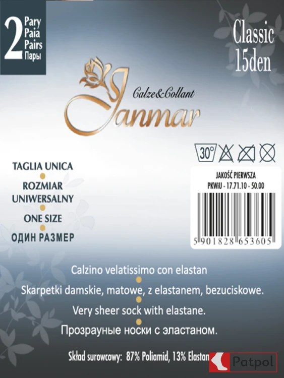 Skarpetki Lycra 15 den 2 pary JANMAR #2
